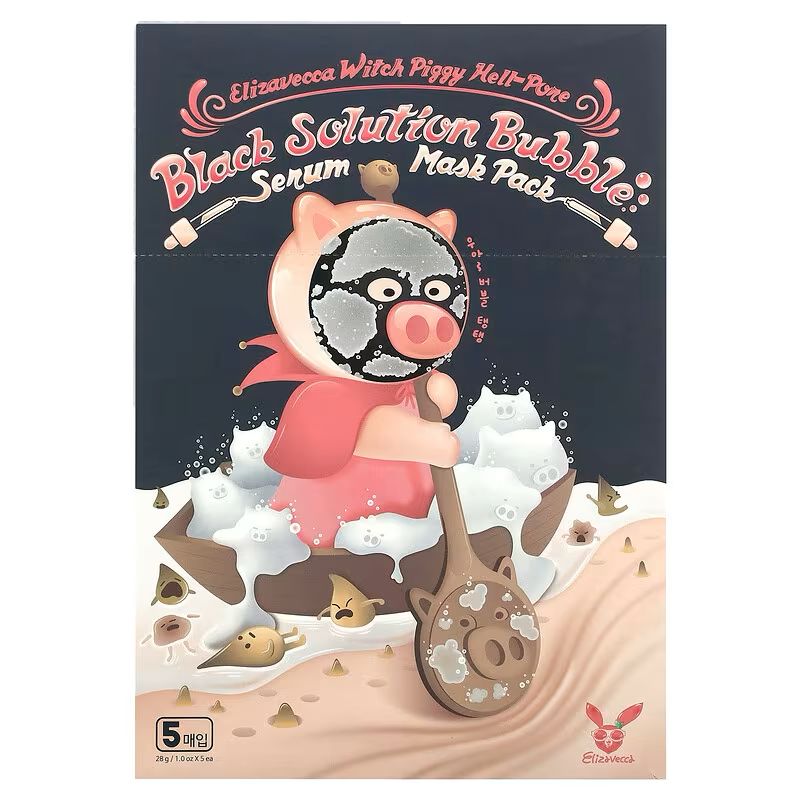 Elizavecca Black Solution Bubble Serum Mask Pack