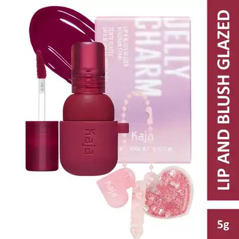 Kaja Jelly Charm Lip & Blush Glazed Keychain Stain- 04 Fig Soda Shade
