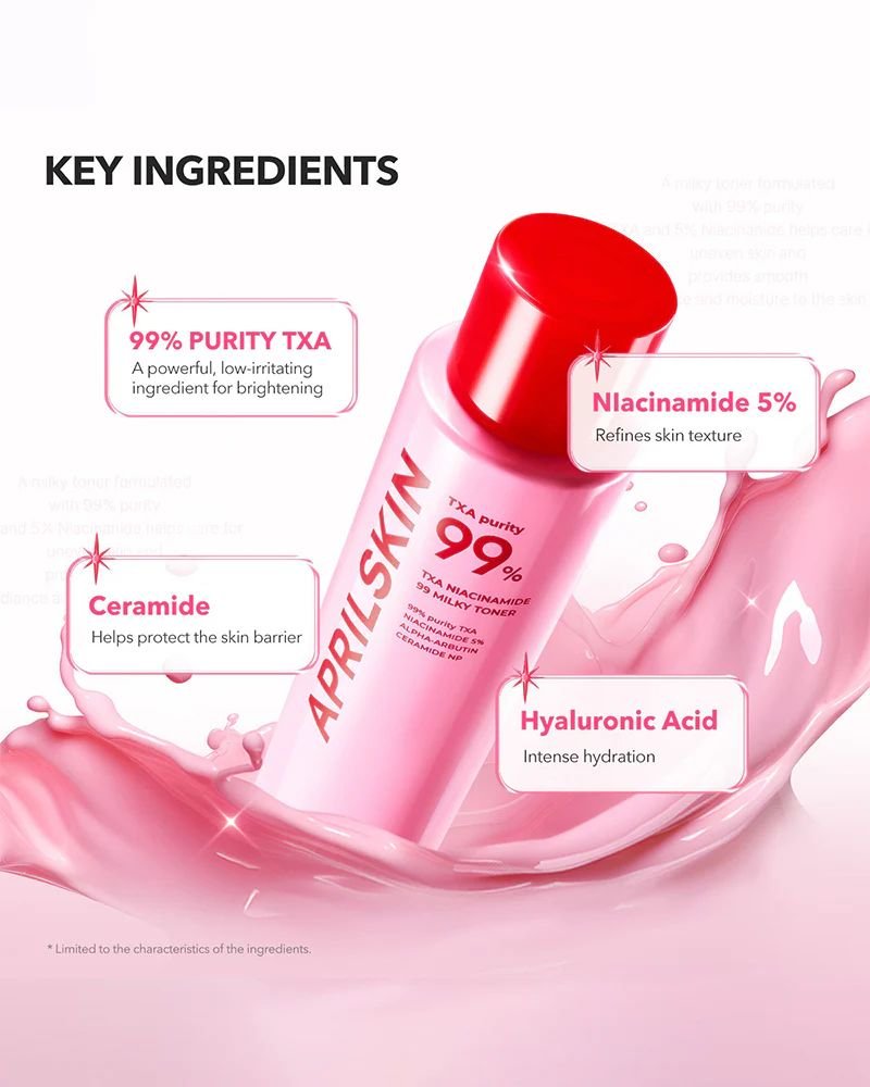 Aprilskin TXA Niacinamide Toning Shot 99 Milky Toner (150ml) - Image 2