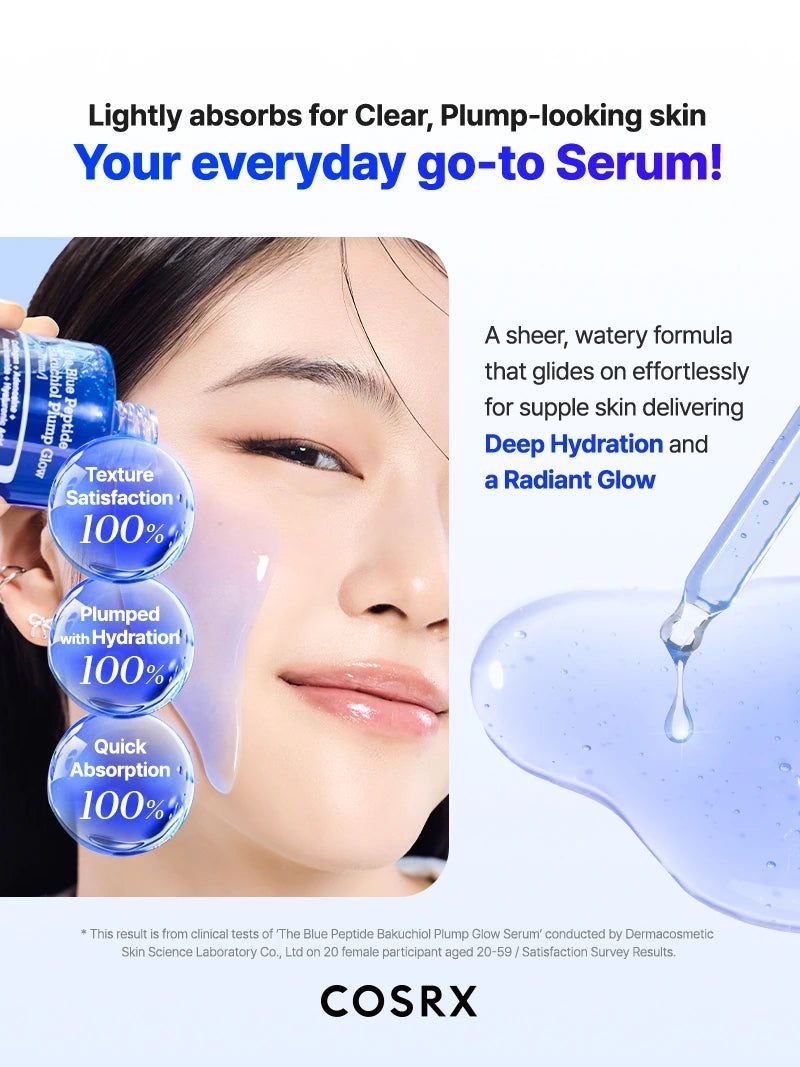 COSRX The Blue Peptide Bakuchiol Plump Glow Serum (50ml) - Image 2