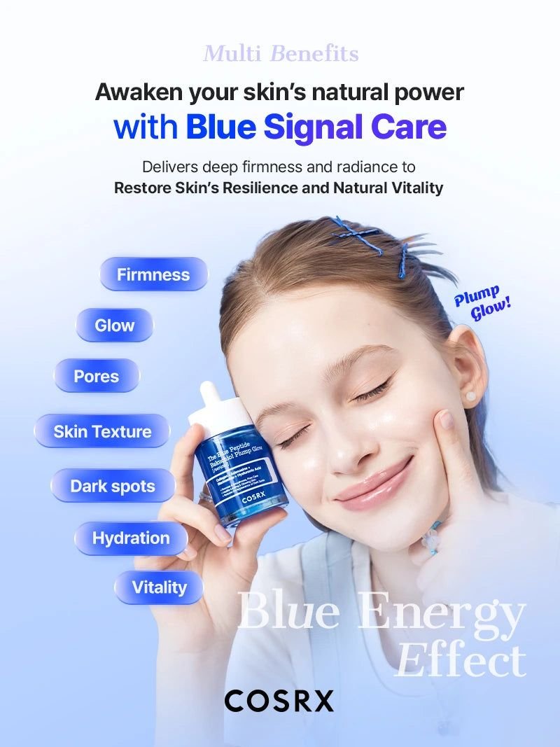 COSRX The Blue Peptide Bakuchiol Plump Glow Serum (50ml) - Image 3