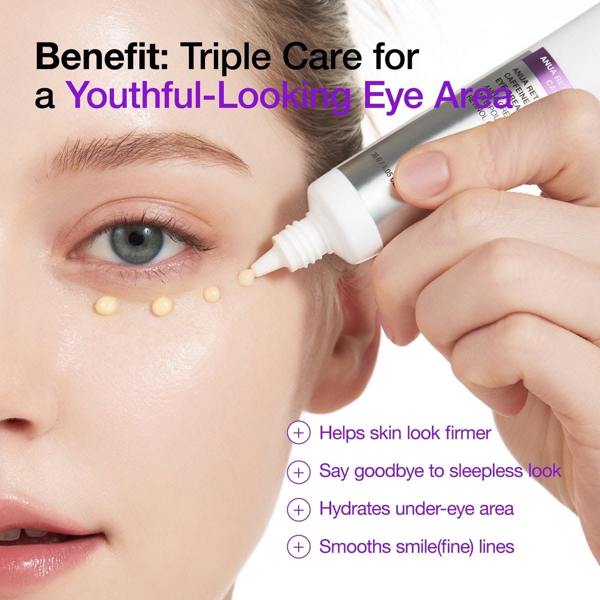 Anua Retinol 0.1 Caffeine Revitalizing Eye Cream (30ml) - Image 4